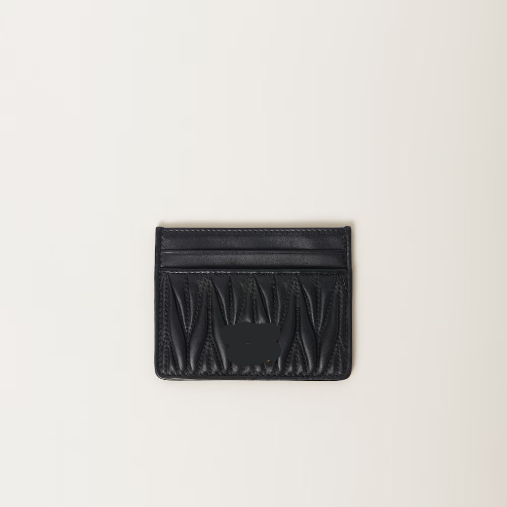 Miu Matelasse Nappa Card Holder